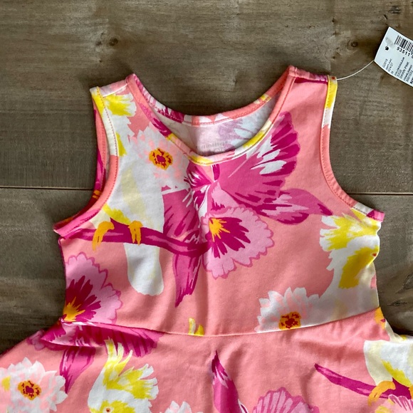 The Children's Place Baby Girls Sleeveless Tropical Print Skater Dress - Picture 3 of 6